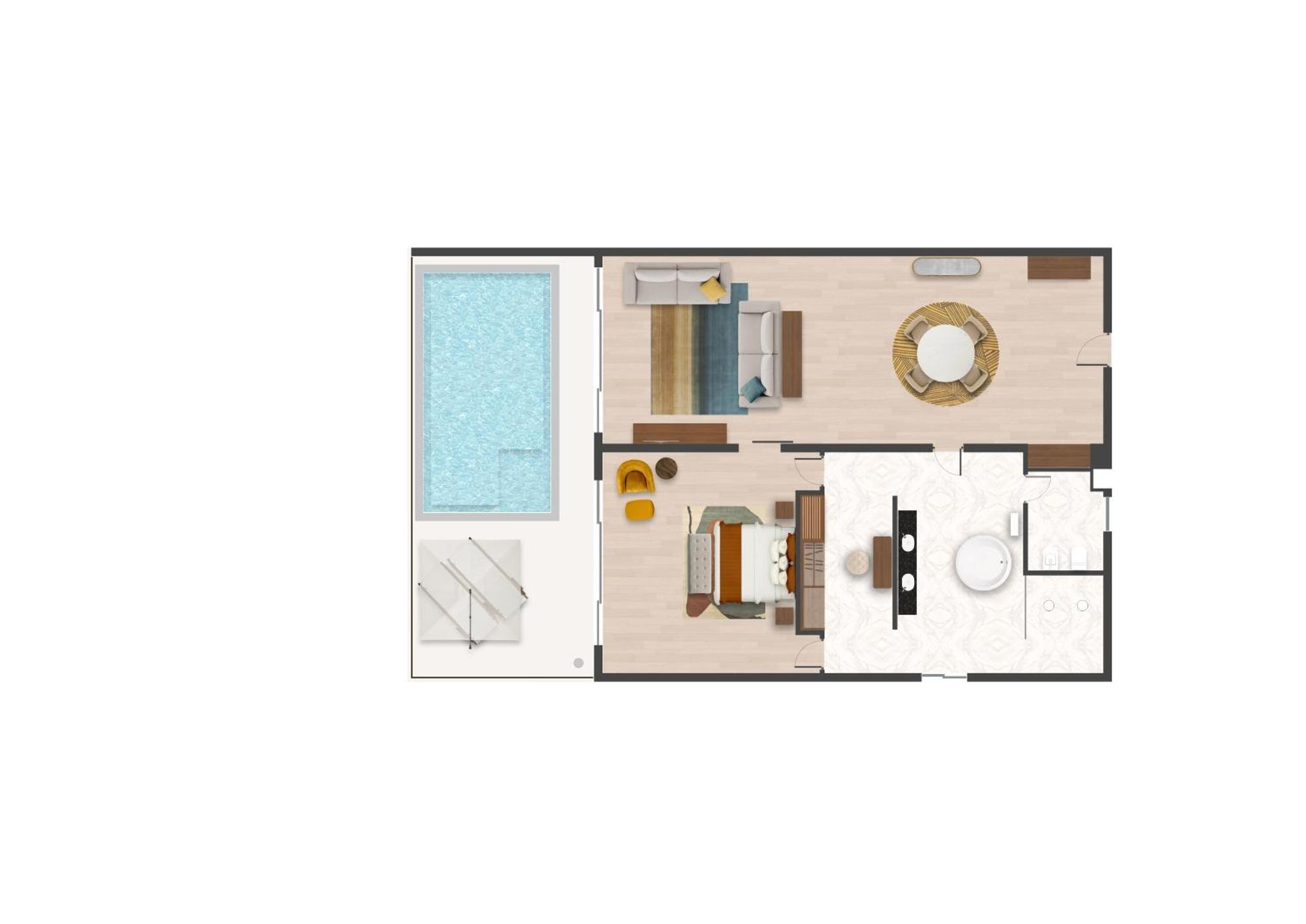 The Mora Zanzibar Hotel Matemwe  Ngoại thất bức ảnh Floorplan of a typical suite